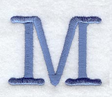 Courier Upper Case Letter M - 3 Inch
