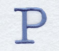 Courier Upper Case Letter P - 3 Inch