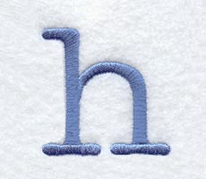 Courier Lower Case Letter h - 3 Inch
