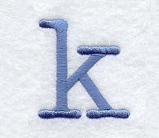 Courier Lower Case Letter k - 3 Inch