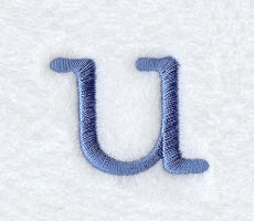 Courier Lower Case Letter u - 3 Inch