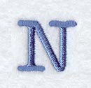 Courier Upper Case Letter N - 3 Inch
