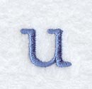 Courier Lower Case Letter u - 3 Inch