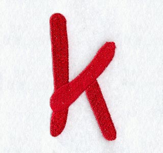 Kids Lower Case Letter k - 3 Inch