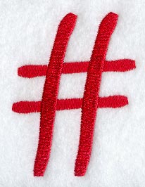 Kids Punctuation Number Sign - 3 Inch