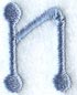 Dots Letter n - 2 inch