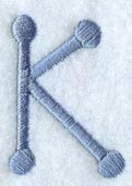 Dots Letter K - 2 inch