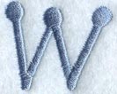 Dots Letter w - 2 inch