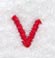 Kids Lower Case Letter v - 3 Inch