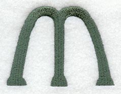 Agatha Lower Case Letter m (3 Inch)