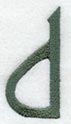 Agatha Lower Case Letter d (3 Inch)