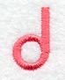 Art Block Lower Case Letter d (3 Inch)