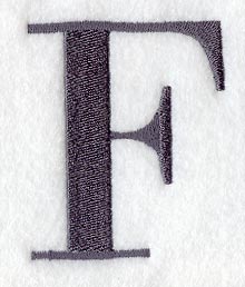 Bodoni Letter F (3 Inch)