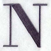 Bodoni Letter N (3 Inch)