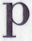 Bodoni Lower Case Letter p (3 Inch)
