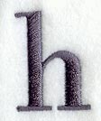 Bodoni Lower Case Letter h (3 Inch)