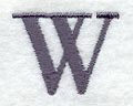 Bodoni Letter W (3 Inch)
