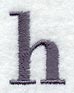 Bodoni Lower Case Letter h (3 Inch)