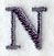 Bodoni Letter N (3 Inch)