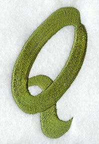 Book Script Letter Q (3 Inch)