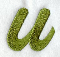 Book Script Lower Case Letter u (3 Inch)