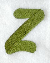 Book Script Lower Case Letter z (3 Inch)