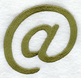 Book Script At Sign (3 Inch)