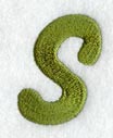 Book Script Lower Case Letter s (3 Inch)