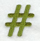 Book Script Number Sign (3 Inch)
