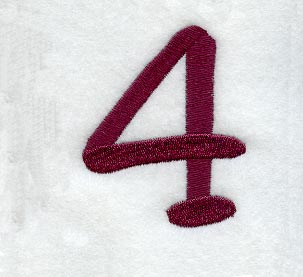 Casual Serif Number 4 (3 Inch)