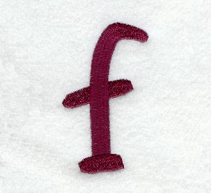 Casual Serif Lower Case Letter f (3 Inch)