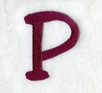 Casual Serif Letter P (3 Inch)