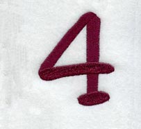 Casual Serif Number 4 (3 Inch)