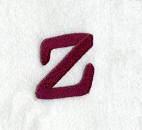 Casual Serif Lower Case Letter z (3 Inch)