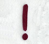 Casual Serif Exclamation Point (3 Inch)
