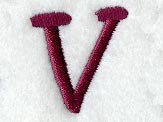 Casual Serif Letter V (3 Inch)