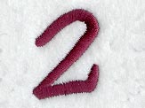 Casual Serif Number 2 (3 Inch)