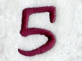 Casual Serif Number 5 (3 Inch)