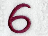Casual Serif Number 6 (3 Inch)