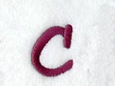 Casual Serif Lower Case Letter c (3 Inch)