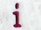 Casual Serif Lower Case Letter i (3 Inch)