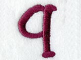 Casual Serif Lower Case Letter q (3 Inch)