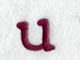 Casual Serif Lower Case Letter u (3 Inch)