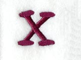 Casual Serif Lower Case Letter x (3 Inch)