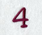 Casual Serif Number 4 (3 Inch)