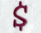 Casual Serif Dollar Sign (3 Inch)