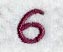 Casual Serif Number 6 (3 Inch)