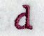 Casual Serif Lower Case Letter d (3 Inch)