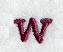 Casual Serif Lower Case Letter w (3 Inch)