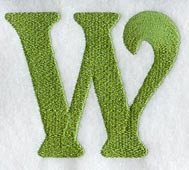 Victorian Letter W (3 Inch)